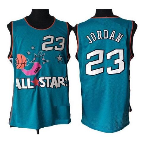 Bellisimo! Jersey Basquetbol All Star Game Juego de Estrellas Michael MJ 23 MVP Edicion Especial Verde 1995
