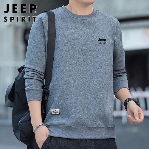 JEEP SPIRIT Sudadera Cuello Redondo Gris Para Hombre