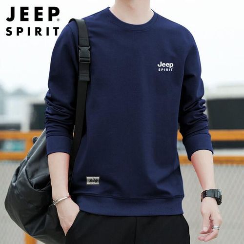 JEEP SPIRIT Sudadera Cuello Redondo Azul Oscuro Para Hombre
