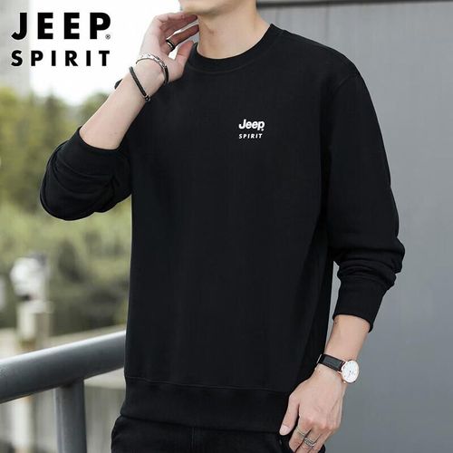 JEEP SPIRIT Sudadera Cuello Redondo Negra Para Hombre
