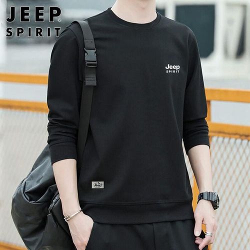 JEEP SPIRIT Sudadera Cuello Redondo Negra Para Hombre