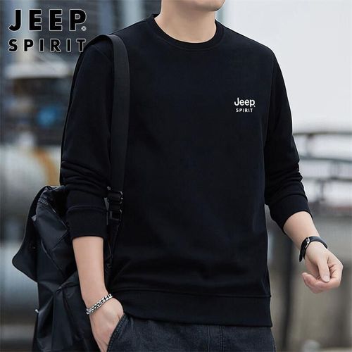JEEP SPIRIT Sudadera Holgada Negra Para Hombre