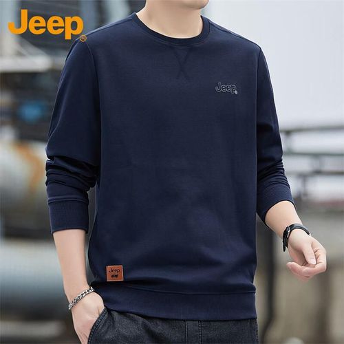 JEEP Sudadera Manga Larga Azul Royal Para Hombre