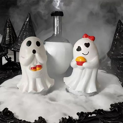 Nuevos productos Halloween encantador adornos fantasmas artesanía de resina fantasmas con dulces decoración del hogar adornos.HOGAWAY