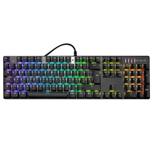 Teclado Gamer Nibio MK500 Impact RGB Negro Openbox