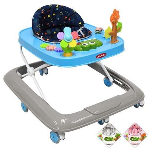 Andadera para Bebé Coco Luz y Sonido Altura Ajustable Plegable Ruedas de Goma Apta desde 6 meses - Azul