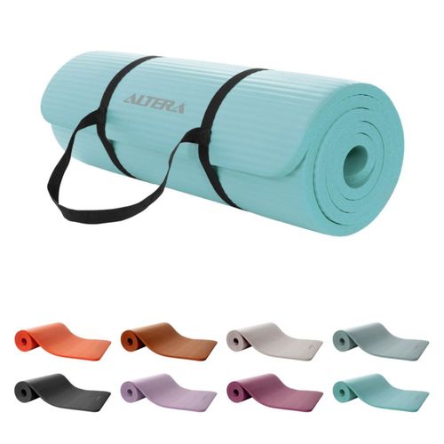 Tapete Yoga Grueso 15 Mm Fitness Altera Nbr Antiderrapante - Azul Pálido
