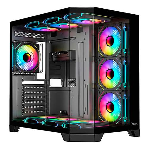 Gabinete Xzeal Xz150 Rgb 4Ven S/Fuente Negro Atx/Micro-Atx Xzgaxt1B