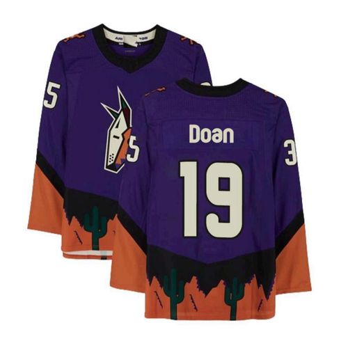Fabuloso! Jersey Hockey Coyotes Edicion Especial Bordado Retro Morado Shane Doan 19