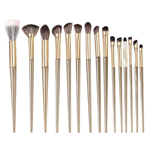 Juego de brochas de maquillaje, brocha para base, brocha para polvo suelto, brocha para sombras de ojos, brocha para cejas, brocha para labios.HOGAWAY