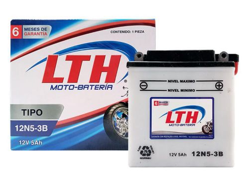 MOTOBATERIA LTH 12V 5AMP MODELO 12N5-3B