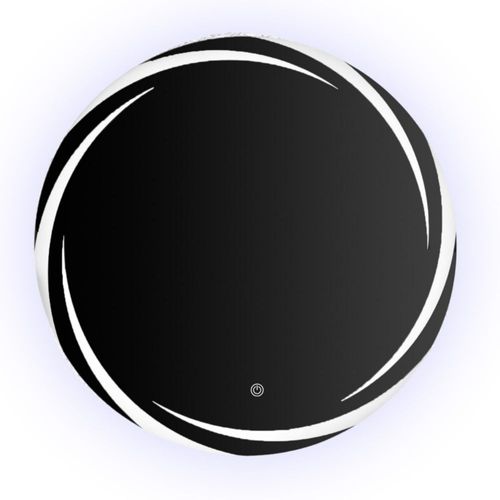 Espejo de Pared Redondo Tulum con Luz LED Decorativa para Baño o Recámara