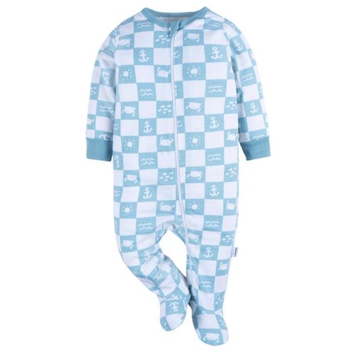 Mameluco Gerber azul playa bebé body algodón ropa dormir