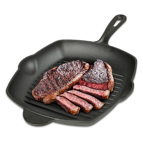 Sartén de Hierro Fundido Precurado tipo Grill Extra Grande (2 Litros)
