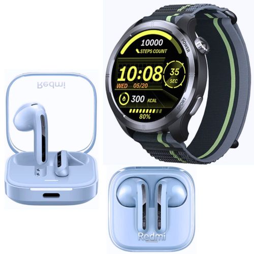 Xiaomi Redmi Buds 6 Active  Azul con Smartwatch Filwans GTR Lite Negro