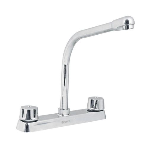 Mezcladora fregadero cromo cuello cobra