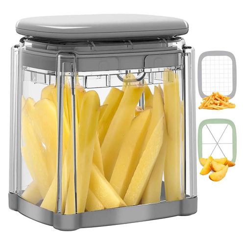 Cortador de alimentos multifuncional DEUS KITCHEN 3 en 1 color gris 15 x 12 x 9.5 cm