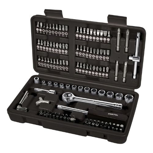 Juego de 130 herramientas 1/4" SET-130 Pretul para mecánico