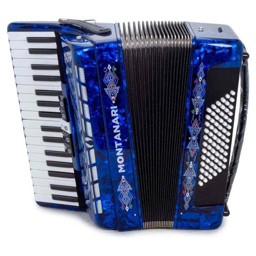 Acordeón de 34 Teclas con 5 Registros MONT PIANO 5SW BL MONTANARI