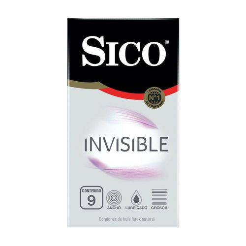Preservativos Sico Invisible 9 piezas