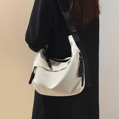 Bolso Tote Viney grande de tela oxford Beige para mujer