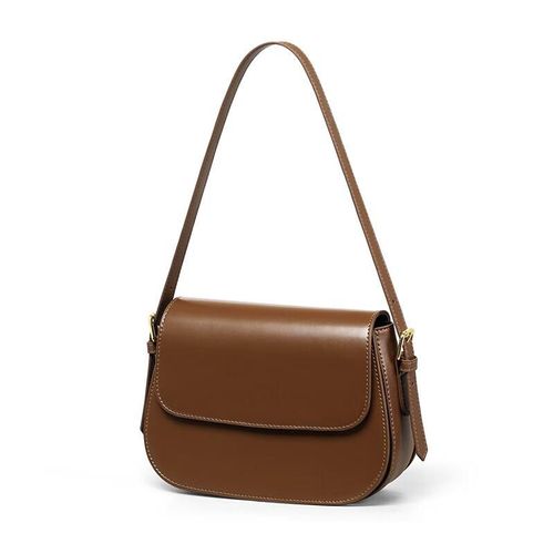 Bolso cruzado Viney LILY de piel marrón para mujer