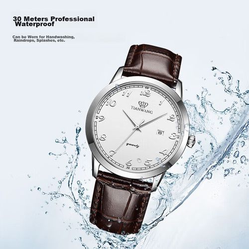 Reloj TIAN WANG Cang Hai GS3886S/D-A-A cuero café