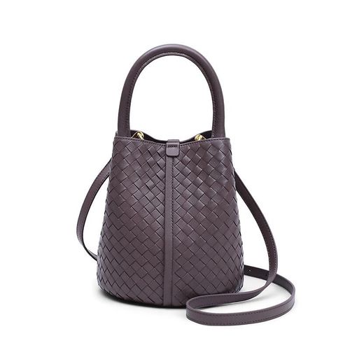 Bolso cubo de piel Viney grande para mujer negro