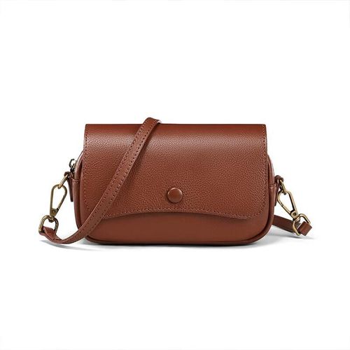 Bolso bandolera Viney de cuero marrón caramelo para mujer