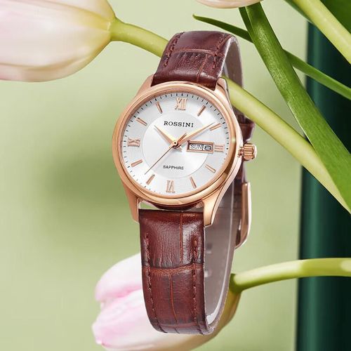 Reloj ROSSINI DB2201020 de Cuarzo para Mujer con correa de cuero marrón