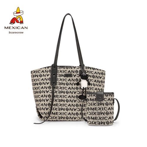 Bolso Espantapájaros CONTRACTEDELEGANT tipo tote negro para mujer