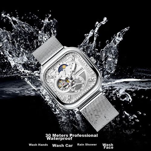 Reloj FAIRWHALE mecánico automático cuadrado para hombre 42mm