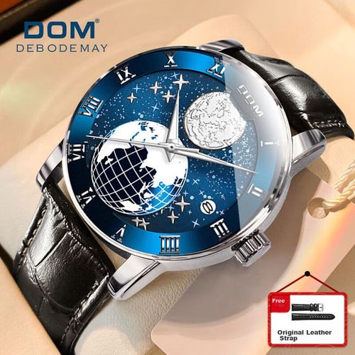 Reloj DOM M-1675L-2M mecánico hombre cuero negro