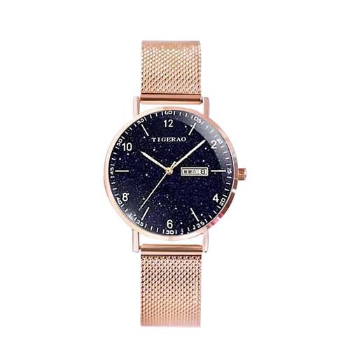 Reloj Cuatro Mil Kilómetros con doble calendario para niñas rosa