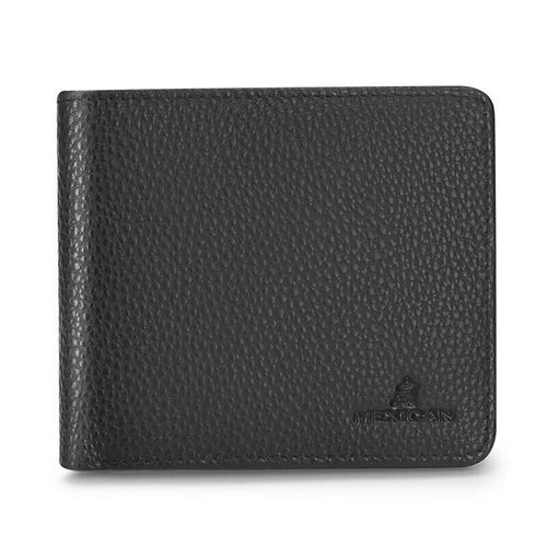 Cartera Scarecrow de Cuero de Vaca Negra para Hombre