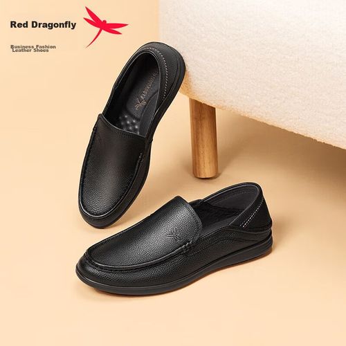 Zapatos casuales RED DRAGONFLY WTA7423 de cuero Negro para hombre