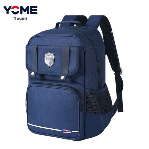 Mochila escolar YOME CME de tela impermeable Azul Marino para niño