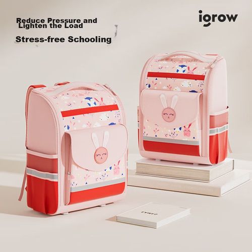 Mochila escolar IGROW ligera de tela Oxford Púrpura para niña