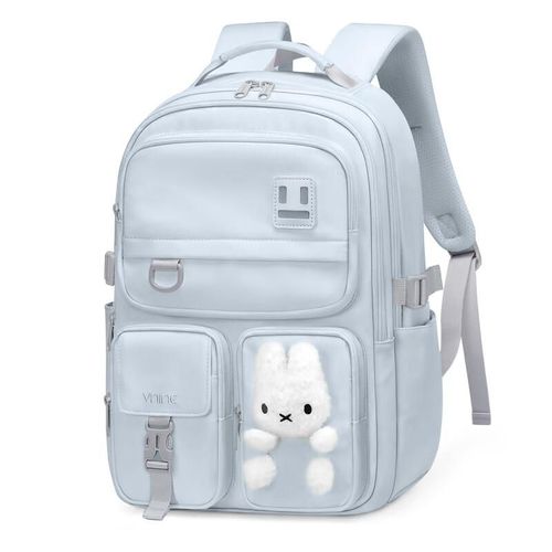 Mochila escolar V.NINE AHK de tela ligera Azul Salino unisex