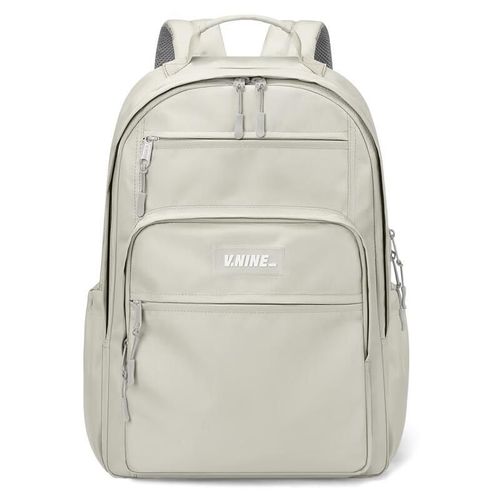 Mochila escolar V.NINE de tela Oxford Caqui para niño/unisex