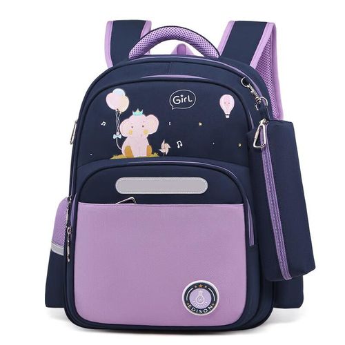Mochila escolar Edison 2391-2 ligera 3D Morado para niña