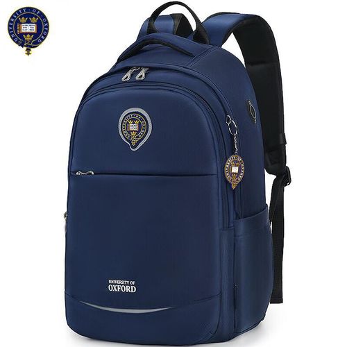 Mochila casual UNIVERSIDAD DE OXFORD X796A de tela resistente Azul marino para unisex