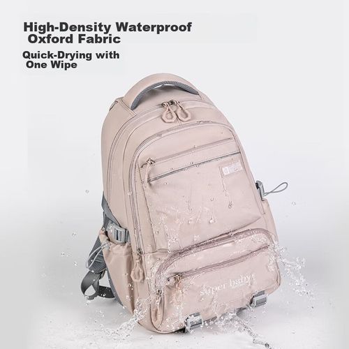 Mochila escolar ZUONU resistente al agua Caqui unisex