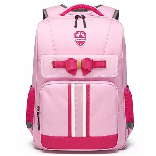Mochila escolar El Castillo Noveno de tela Rosa para niña