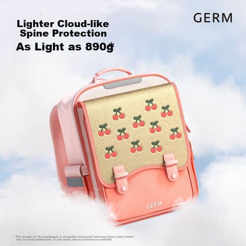 Mochila escolar GERM Fiesta de Fresas ligera de poliéster Rosa unisex