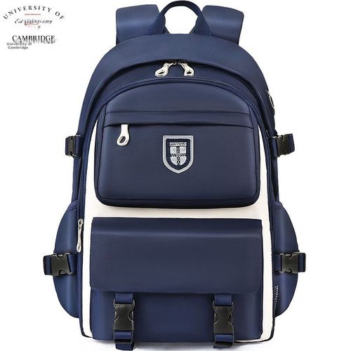 Mochila escolar UNIVERSIDAD DE CAMBRIDGE CA427 de tela Azul Marino para adolescente