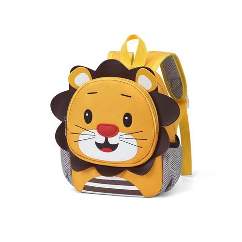 Mochila escolar El Castillo Noveno León de tela suave Amarillo unisex