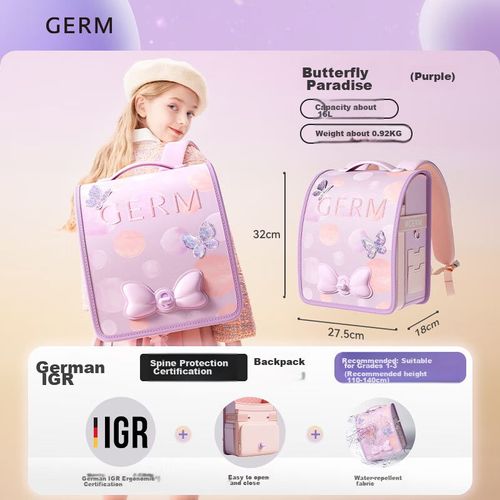 Mochila escolar GERM Dream Traveler Kids de poliéster Cereza Rosa para niño y niña