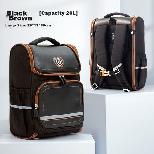 Mochila escolar M&G ligera Negro/Café para niño