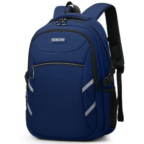 Mochila escolar Edison 200823-3G de poliéster Azul marino unisex